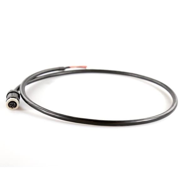 M12 T Code 4P female to open end, 1 Meter, Wire. 16 gauge